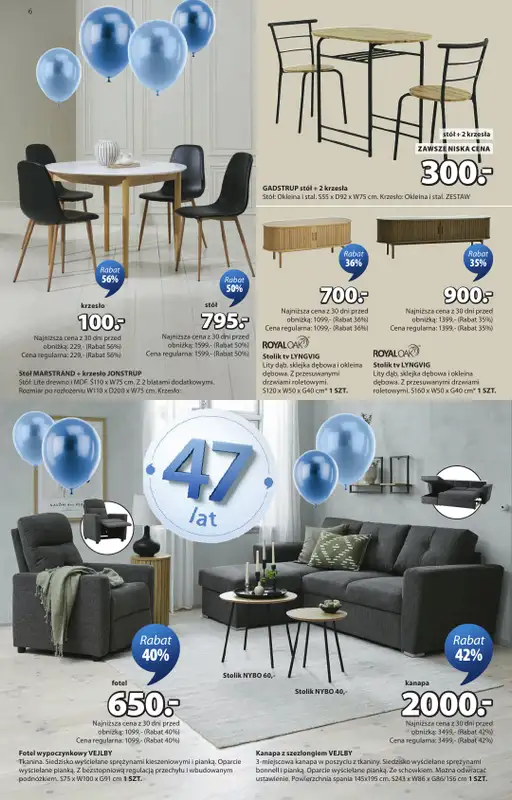 Jysk - gazetka promocyjna Świętujemy urodziny od środy 08.04 do niedzieli 26.04 - strona 6