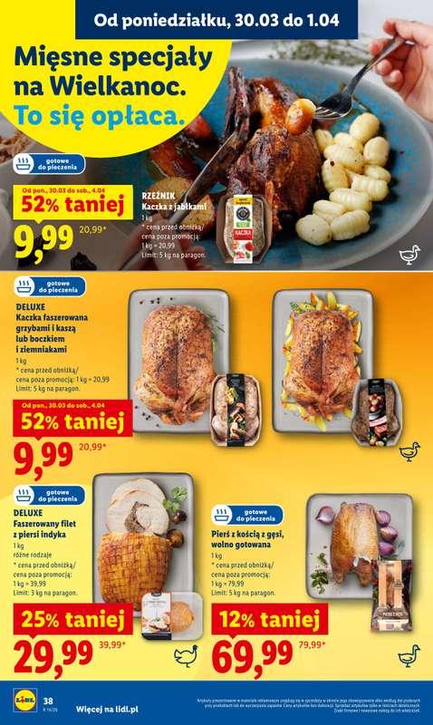 Lidl - gazetka promocyjna Oferta od poniedziałku od poniedziałku 30.03 do środy 01.04 - strona 38