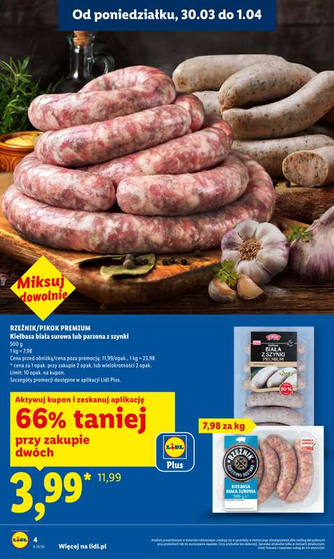 Lidl - gazetka promocyjna Oferta od poniedziałku od poniedziałku 30.03 do środy 01.04 - strona 4