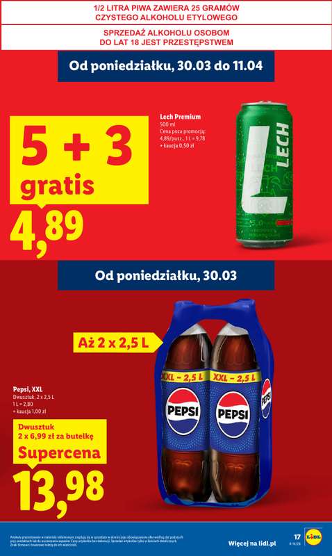 Lidl - gazetka promocyjna Oferta od poniedziałku od poniedziałku 30.03 do środy 01.04 - strona 17