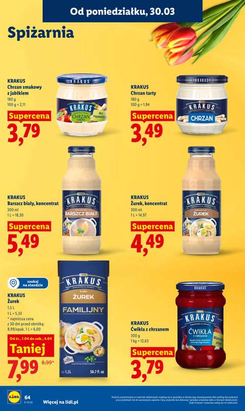 Lidl - gazetka promocyjna Oferta od poniedziałku od poniedziałku 30.03 do środy 01.04 - strona 66