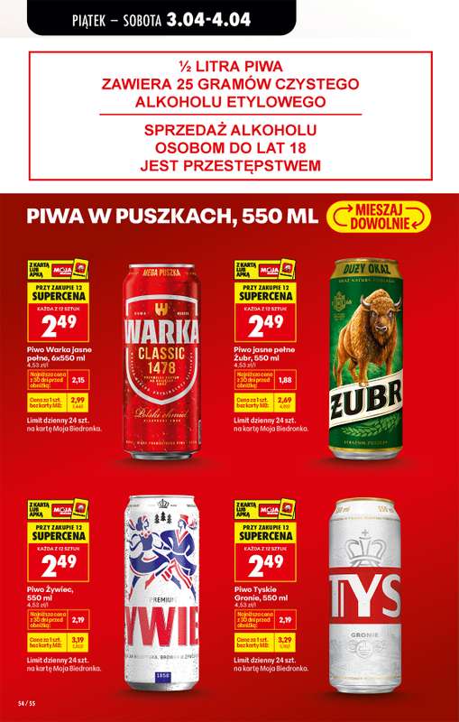 Biedronka - gazetka promocyjna Gazetka od środy 01.04 do środy 08.04 - strona 62