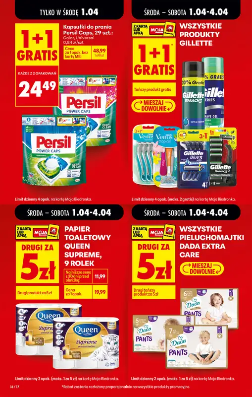 Biedronka - gazetka promocyjna Gazetka od środy 01.04 do wtorku 07.04 - strona 16