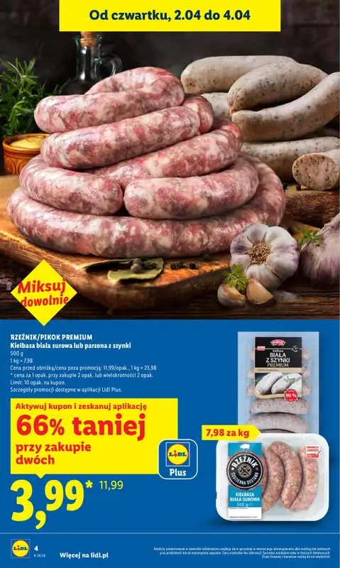 Lidl - gazetka promocyjna Oferta od czwartku od czwartku 02.04 do soboty 04.04 - strona 4