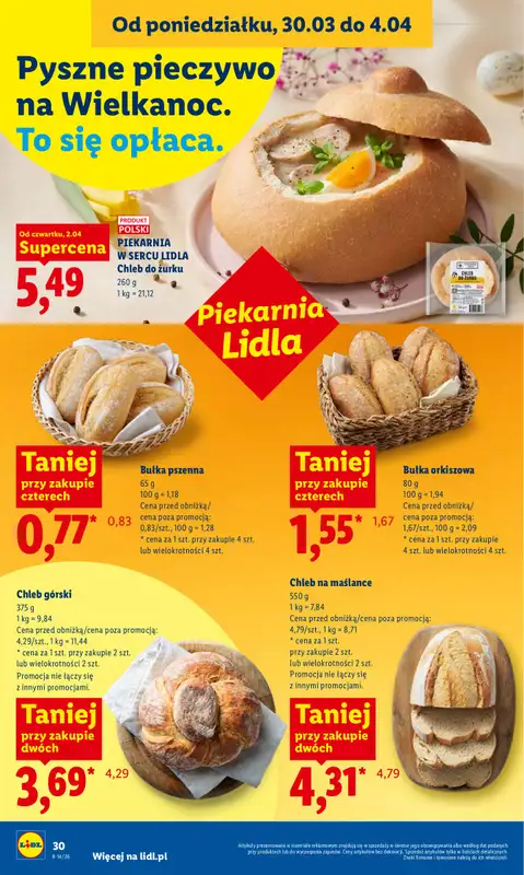 Lidl - gazetka promocyjna Oferta od czwartku od czwartku 02.04 do soboty 04.04 - strona 30