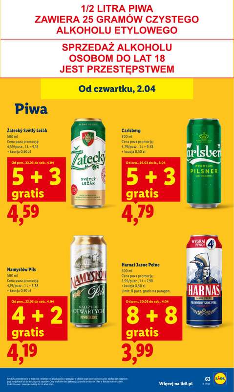 Lidl - gazetka promocyjna Oferta od czwartku od czwartku 02.04 do soboty 04.04 - strona 65