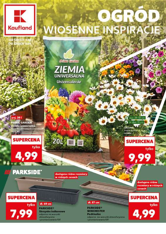 Kaufland - gazetka promocyjna Oferta Kaufland - Ogród od środy 01.04 do środy 08.04