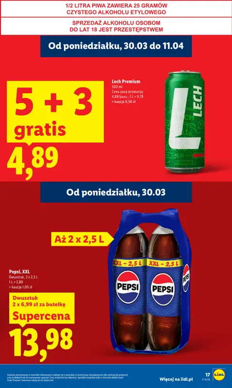 Lidl - gazetka promocyjna Oferta od poniedziałku od poniedziałku 30.03 do środy 01.04 - strona 17