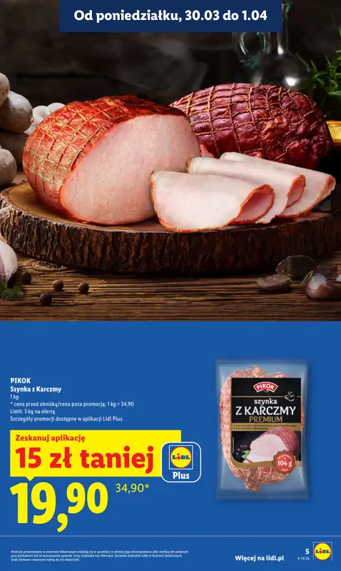Lidl - gazetka promocyjna Oferta od poniedziałku od poniedziałku 30.03 do środy 01.04 - strona 5