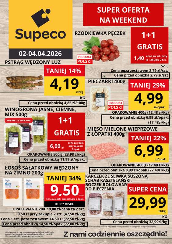 Supeco - gazetka promocyjna Super oferta na weekend od czwartku 02.04 do soboty 04.04