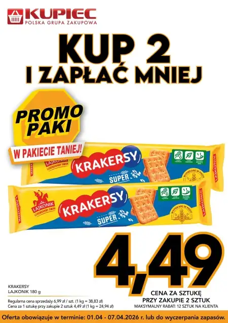 Kupiec - gazetka promocyjna Promopaki od środy 01.04 do wtorku 07.04 - strona 7