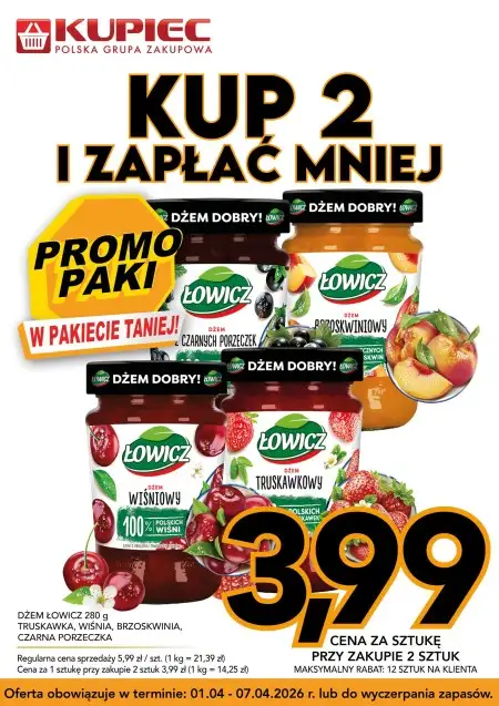 Kupiec - gazetka promocyjna Promopaki od środy 01.04 do wtorku 07.04 - strona 6