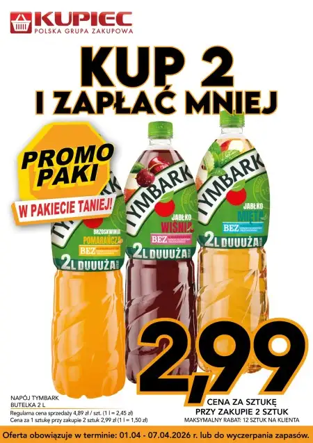 Kupiec - gazetka promocyjna Promopaki od środy 01.04 do wtorku 07.04 - strona 15