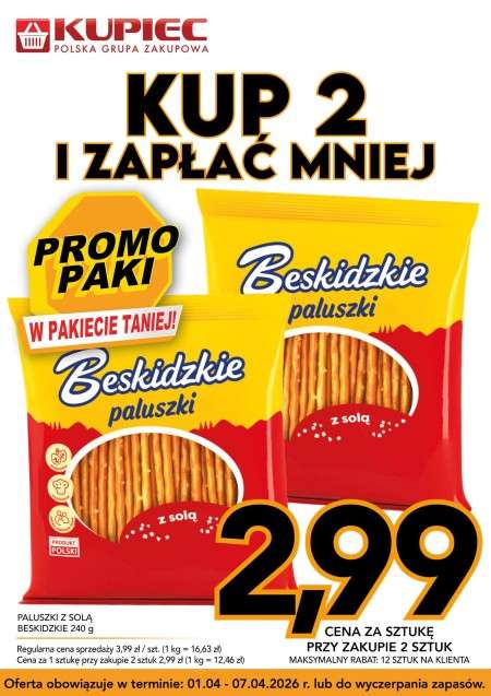 Kupiec - gazetka promocyjna Promopaki od środy 01.04 do wtorku 07.04 - strona 8
