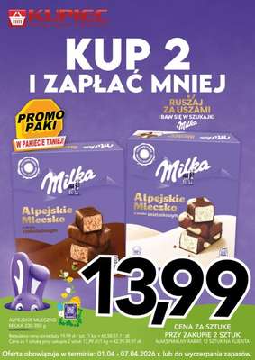 Milka Alpejskie Mleczko o smaku czekoladowym