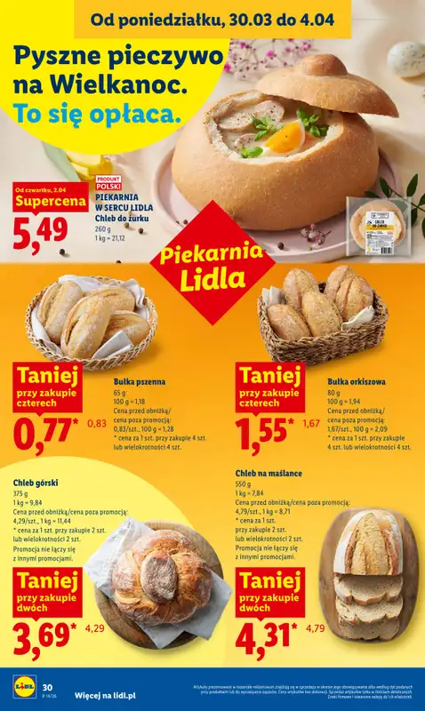 Lidl - gazetka promocyjna Oferta od czwartku od czwartku 02.04 do soboty 04.04 - strona 30