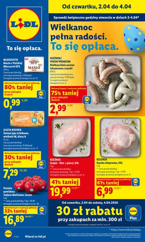 Lidl - gazetka promocyjna Oferta od czwartku od czwartku 02.04 do soboty 04.04
