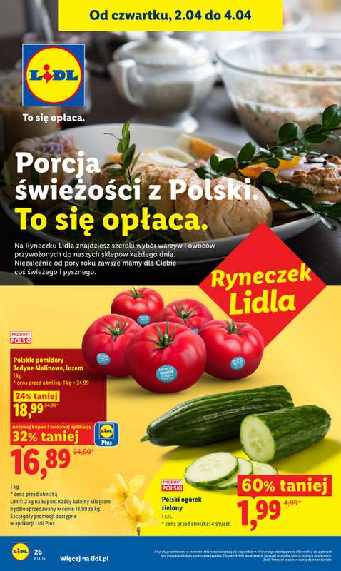 Lidl - gazetka promocyjna Oferta od czwartku od czwartku 02.04 do soboty 04.04 - strona 26