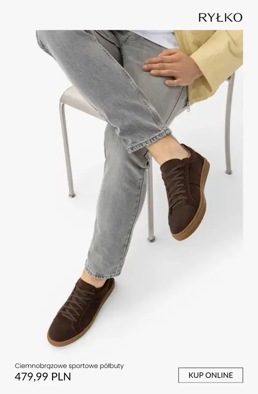 Ryłko - gazetka promocyjna Brązowe męskie sneakersy od środy 01.04  - strona 2