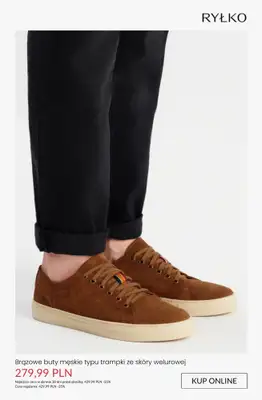 Ryłko - gazetka promocyjna Brązowe męskie sneakersy od środy 01.04  - strona 10