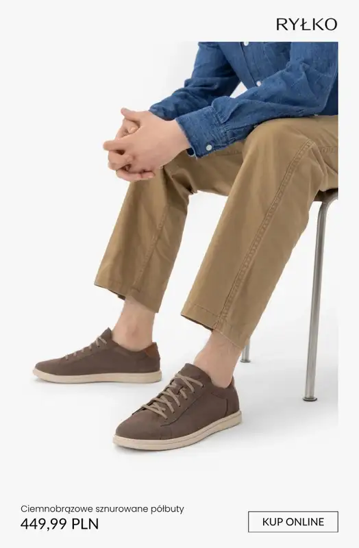Ryłko - gazetka promocyjna Brązowe męskie sneakersy od środy 01.04  - strona 5