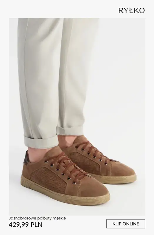 Ryłko - gazetka promocyjna Brązowe męskie sneakersy od środy 01.04  - strona 7