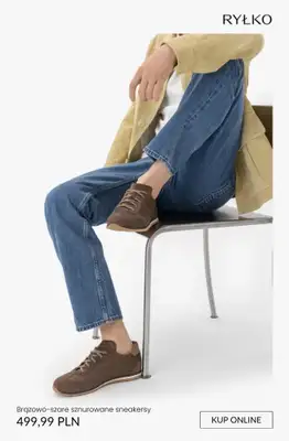 Ryłko - gazetka promocyjna Brązowe męskie sneakersy od środy 01.04  - strona 4