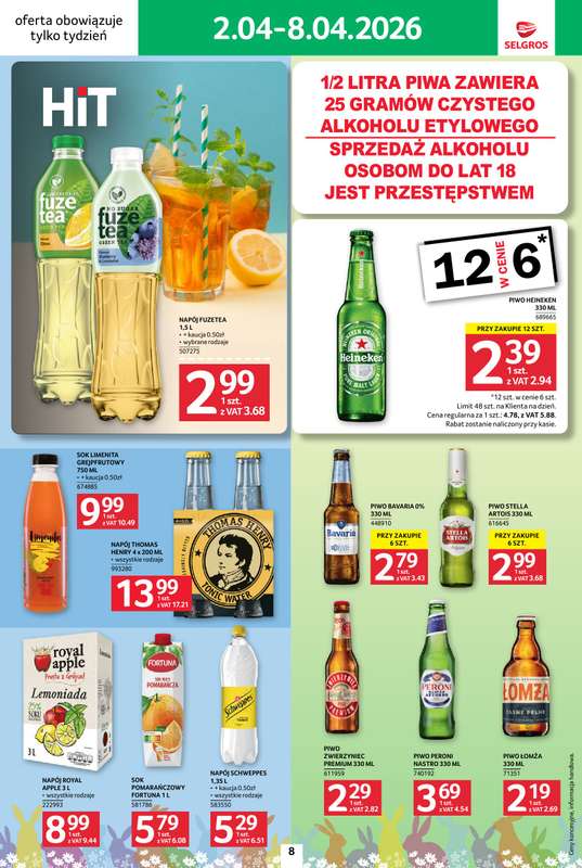 Selgros - gazetka promocyjna Jeszcze więcej super promocji! od czwartku 02.04 do środy 08.04 - strona 8