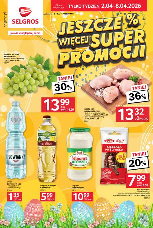 Selgros - gazetka promocyjna Jeszcze więcej super promocji! od czwartku 02.04 do środy 08.04