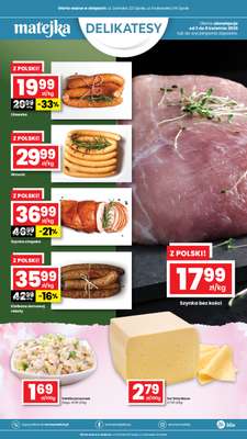 emma MARKET - gazetka promocyjna Plakat promocyjny Delikatesy Matejka od czwartku 02.04 do środy 08.04