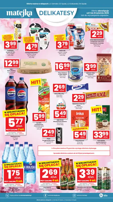 emma MARKET - gazetka promocyjna Plakat promocyjny Delikatesy Matejka od czwartku 02.04 do środy 08.04 - strona 2
