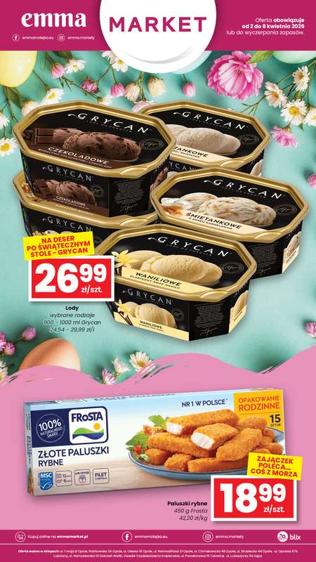 emma MARKET - gazetka promocyjna Plakaty promocyjne od czwartku 02.04 do środy 08.04