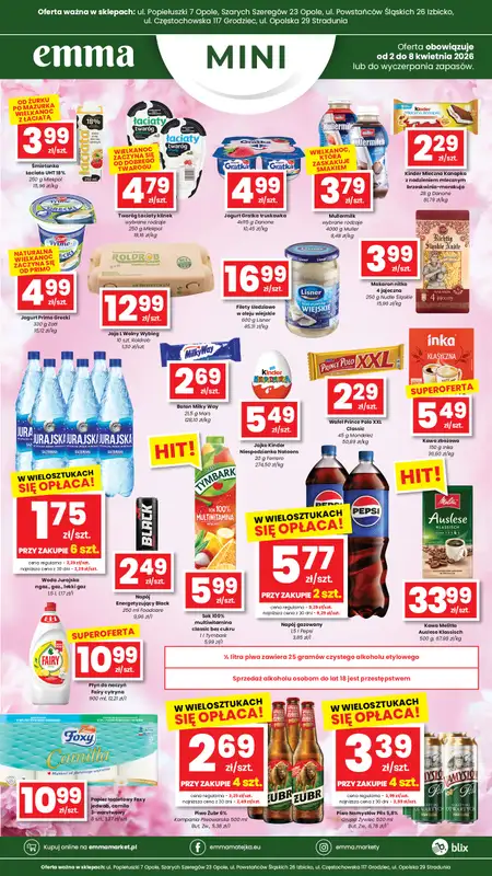 emma MARKET - gazetka promocyjna Plakaty promocyjne Emma Mini od czwartku 02.04 do środy 08.04 - strona 2