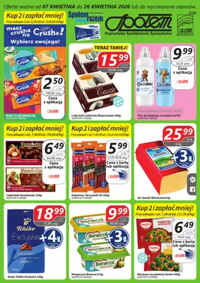 Społem - Blisko i Korzystnie - gazetka promocyjna Gazetka PSS Poznań od wtorku 07.04 do niedzieli 26.04