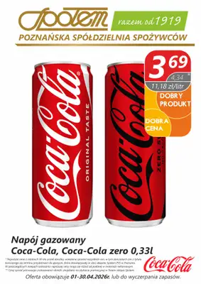 Społem - Blisko i Korzystnie - gazetka promocyjna Plakat promocyjny PSS Poznań od środy 01.04 do czwartku 30.04 - strona 2