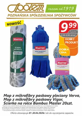 Społem - Blisko i Korzystnie - gazetka promocyjna Plakat promocyjny PSS Poznań od środy 01.04 do czwartku 30.04