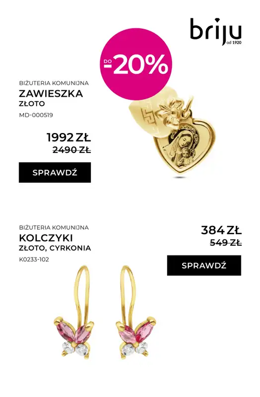 Briju - gazetka promocyjna Oferta Komunia 2026 od środy 01.04 do niedzieli 12.04 - strona 12