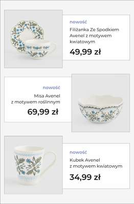 Filiżanka Ze Spodkiem Avenel z motywem kwiatowym