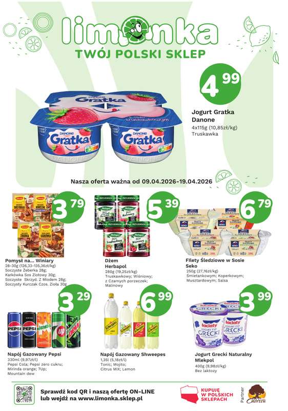 Limonka - gazetka promocyjna Gazetka od czwartku 09.04 do niedzieli 19.04