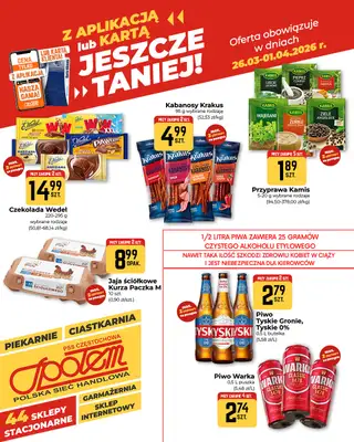 Społem Częstochowa - gazetka promocyjna Plakaty promocyjne od środy 01.04 do środy 01.04