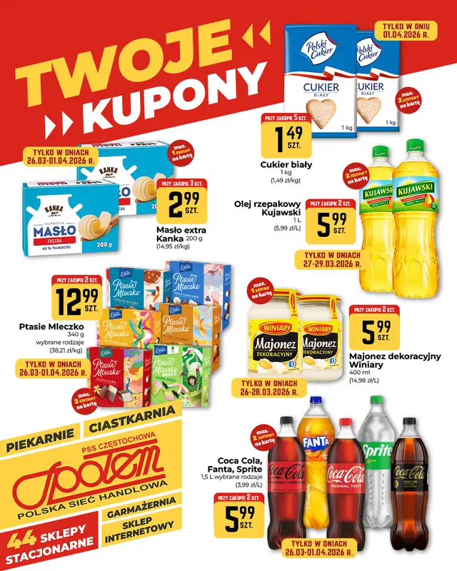 Społem Częstochowa - gazetka promocyjna Plakaty promocyjne od środy 01.04 do środy 01.04 - strona 2