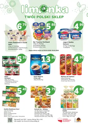 Limonka - gazetka promocyjna Plakaty promocyjne od czwartku 09.04 do niedzieli 19.04
