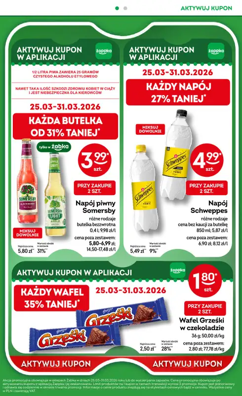 Żabka - gazetka promocyjna Gazetka od środy 25.03 do wtorku 07.04 - strona 34