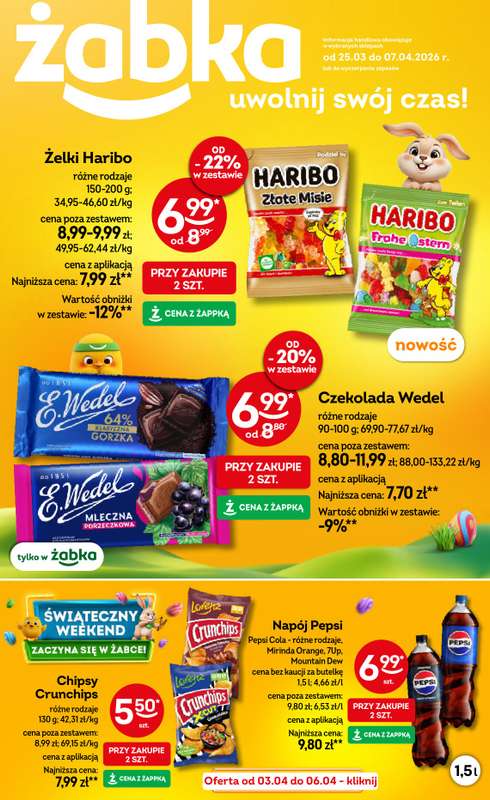 Żabka - gazetka promocyjna Gazetka od środy 25.03 do wtorku 07.04