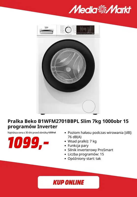 Media Markt - gazetka promocyjna Beko -40% na drugi produkt od środy 01.04 do niedzieli 19.04 - strona 5