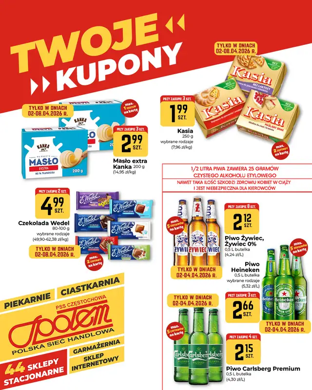 Społem Częstochowa - gazetka promocyjna Plakaty promocyjne od czwartku 02.04 do środy 08.04 - strona 2