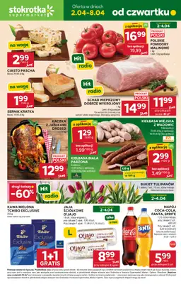 Stokrotka - gazetka promocyjna Gazetka Supermarket od czwartku 02.04 do środy 08.04