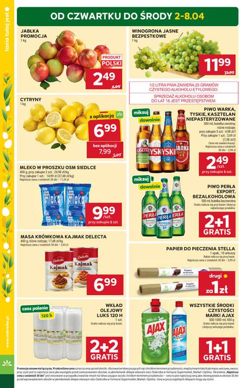 Stokrotka - gazetka promocyjna Gazetka Market od czwartku 02.04 do środy 08.04 - strona 4