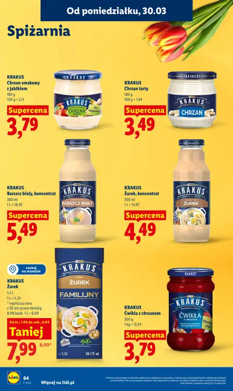 Lidl - gazetka promocyjna Oferta od poniedziałku od poniedziałku 30.03 do środy 01.04 - strona 66