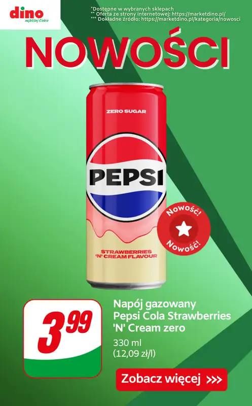 Dino - gazetka promocyjna Nowości w Dino!  